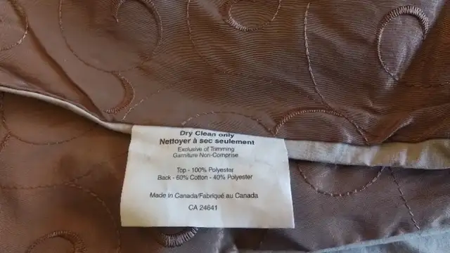 QUEEN SIZE DUVET COVER + SHAMS + SKIRT - TAN & TAUPE -NEW in Bedding in City of Toronto - Image 3