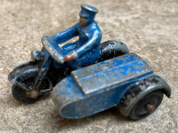 Early Dinky Toys Motorcycle With Sidecar