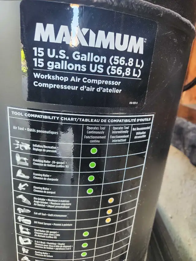 air compressor 15 gallons in Power Tools in Oshawa / Durham Region - Image 5
