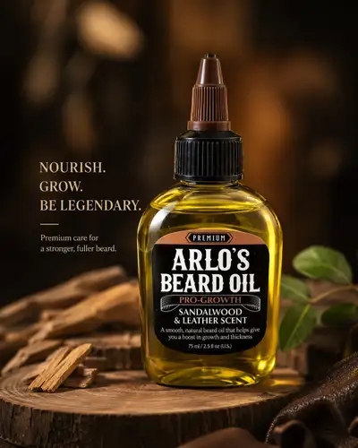 Arlo's Beard Oil - Sandalwood & Leather Scent (75 ml), View more