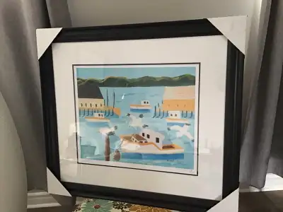 Maud Lewis painting Digby Harbour, View more