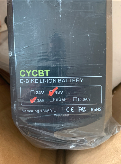 Brand NEW 48V 13Ah SAMSUNG eBike battery downtube type, View more
