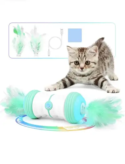 MILIFUN Interactive Cat Toys for Indoor Cats, Electronic Cat Toy with USB Rechargeable, Robotic Cat...