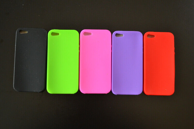 APPLE iPHONE CELL PHONE SILICONE GEL CASE/COVER  5 5S 5SE in Cell Phone Accessories in Burnaby/New Westminster - Image 4