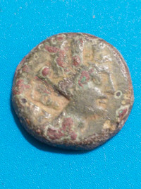 Circa 300 BC Ancient Greek coin, countermarked