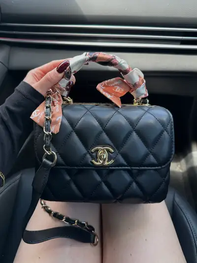 Chanel Quilted Flap Bag with Scarf, View more