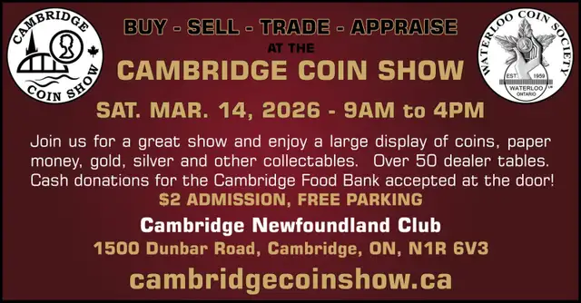 Cambridge Coin Show - Saturday March 14 in Other in Stratford - Image 2