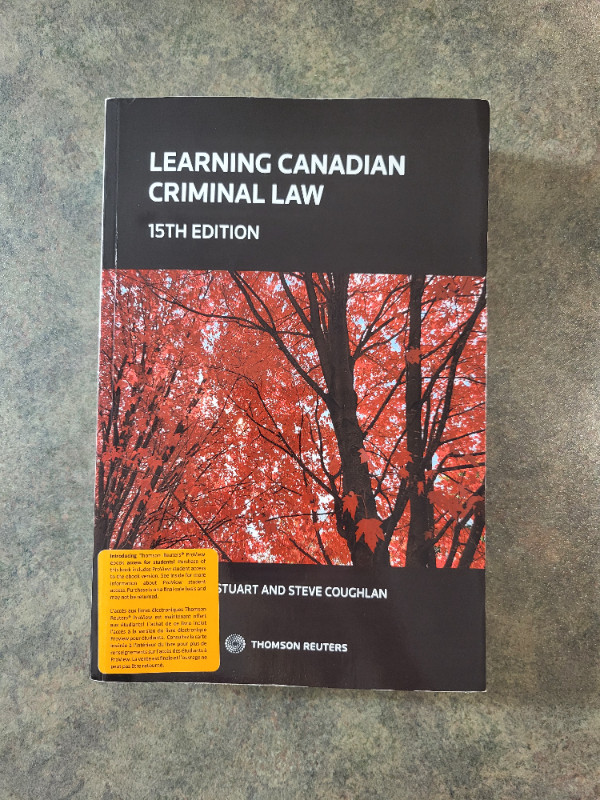 Learning Canadian Criminal Law 15th Edition Textbook in Textbooks in Kingston