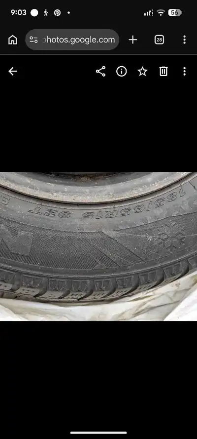 Toyota corolla tires on rims $ 25 each 195 65 R15 and 185 65 R15 Winter tires