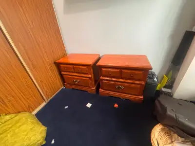 Matching antique nightstands No damage Over 30 years old