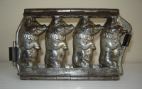 Rare Antique Anton Reiche Chocolate Mold '4 Little Pigs'