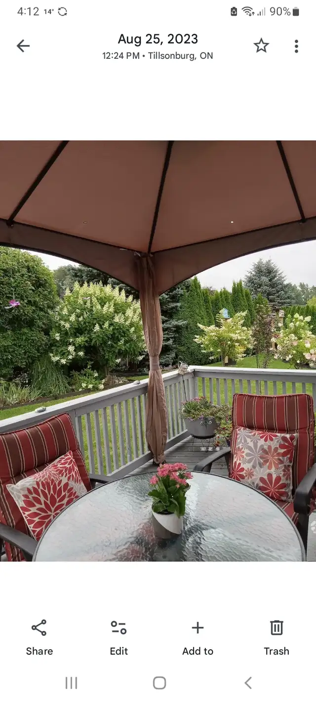 10 x10 shade gazebo. in Patio & Garden Furniture in Norfolk County - Image 4