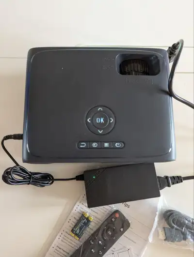 ONN 720P HD Projector – Home Theater with 150" Screen & 2500 Lum, View more