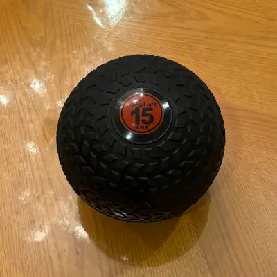 15 lb Treaded Slam Ball / Medicine Ball - Great Condition, View more