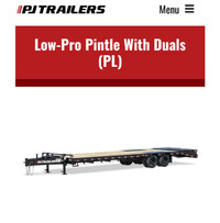 Low-pro pintle with duals PJ trailer 