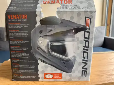 Selling my new Origine Venator full face dual sport helmet, which features lightweight advanced ABS,...