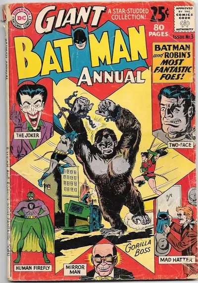 GIANT BATMAN ANNUAL #3 GOOD 2.0 DC  1962 BATMAN S FAME FOES $20, View more