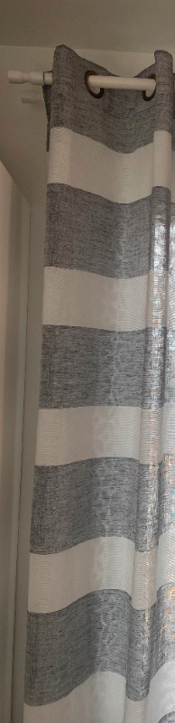 Rideaux Simons neufs blancs et gris dans Habillage de fenêtres  à Longueuil/Rive Sud - Image 2