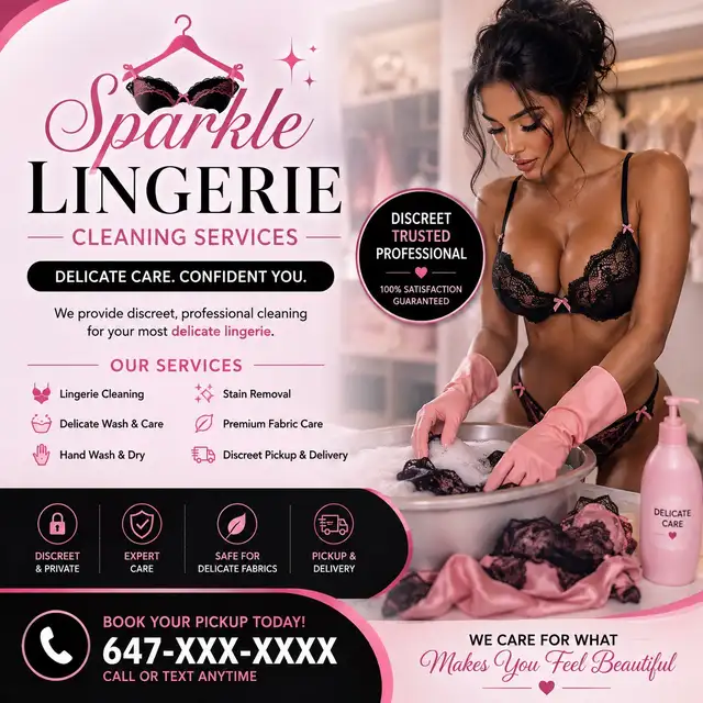 Adult-oriented entertainment / specialty residential cleaning.