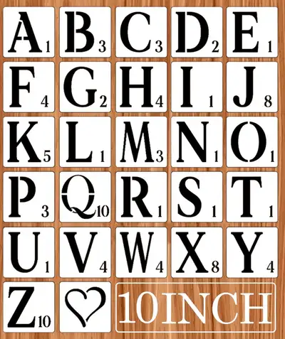 10 inch Letter Stencils for Painting (2 packs) NEW, View more