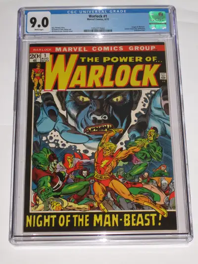 Marvel Comics Warlock#1 CGC 9.0 White Pages!! comic book, View more