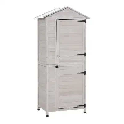 Outsunny Wooden Outdoor Storage Shed with Shelves, View more