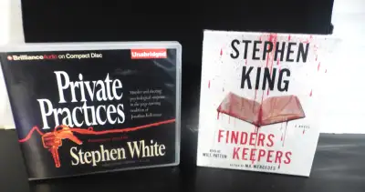 2015 Stephen King FINDERS KEEPERS Audio Book & PRIVATE PRACTICES, View more
