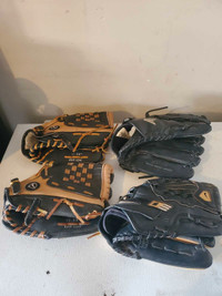 Used baseball gloves - Nike & Easton