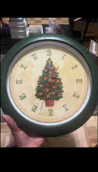 Christmas Carol singing Clock, Festive, Vintage / Horloge des fê