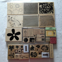 AN ASSORTMENT OF RUBBER STAMPS