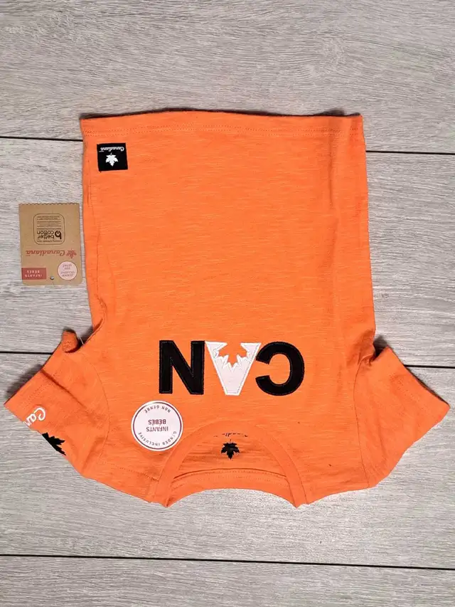 NEW Canadiana Unisex 100% Cotton Infant Orange Tshirt: 6-12M in Kids & Youth in Calgary - Image 2