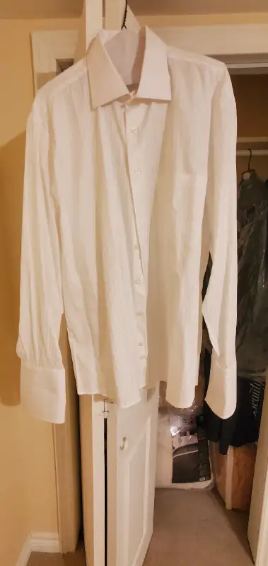 Men's Classic White Dress Shirt (High Cuffs), View more