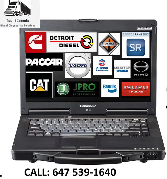Diesel Diagnostics Truck Scanner Toughbook Laptop ON Road in Heavy Equipment Parts & Accessories in Kelowna - Image 10