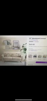 Brand new beige/off white loveseat couch