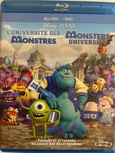 Monster university Blu-ray DVD 10$, View more