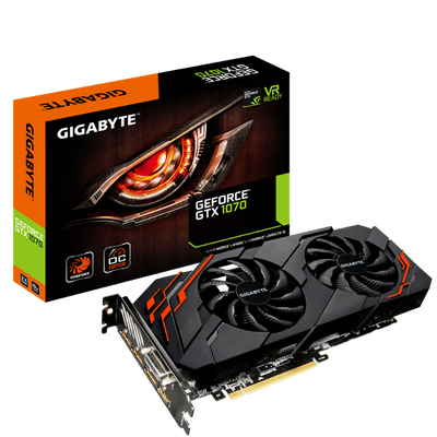 Gigabyte GeForce GTX 1070 WINDFORCE OC 8G REV2.0 Graphic Card, View more