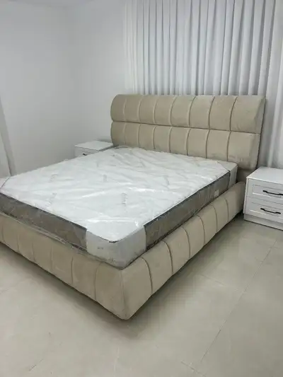 double bed and mattress available in stock , View more