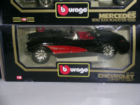 1957 Corvette Burago Black 1:18 scale new in box