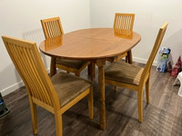 kitchen table + 4 chairs, good condition, non-smoking