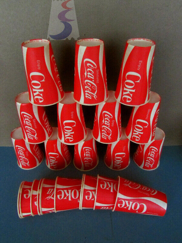 22 Vintage Enjoy Coke Coca Cola Wax Cups Lily Canada 1970’s in Arts & Collectibles in Kitchener / Waterloo