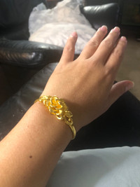 24k gold bangle