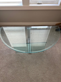 Solid glass table 