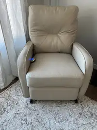 Leather power lift recliner with free chair cover included 