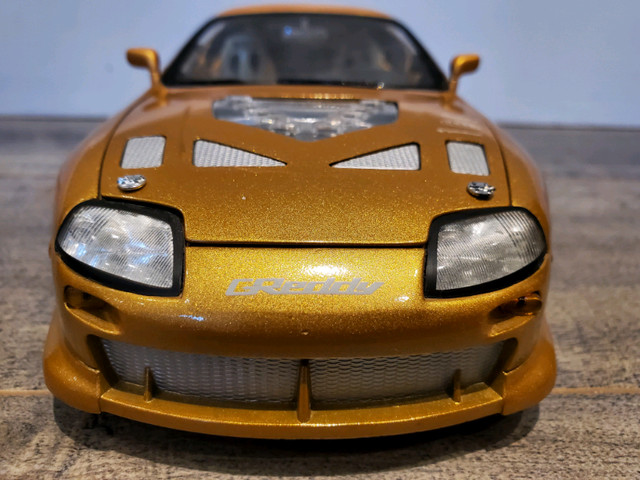 1:18 Diecast ERTL 2 Fast 2 Furious 1993 Toyota Supra Gold NB 1 in Arts & Collectibles in Kawartha Lakes - Image 3