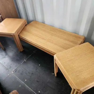 Light Wood Coffee Table and Side Tables, View more