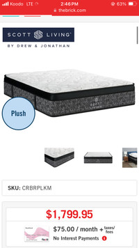 King Size Kingsdown plush mattress - Brand new in factory wrap