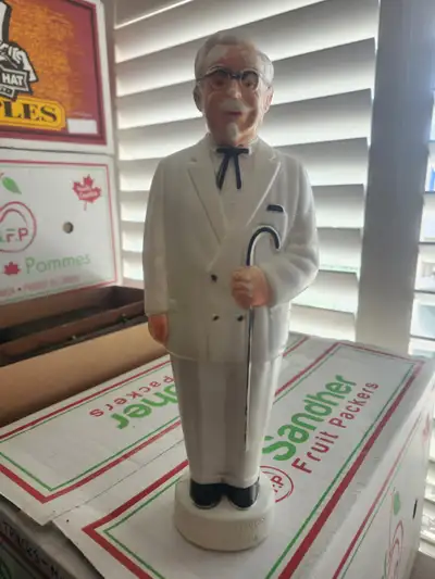 KFC Kentucky Fried Chicken Colonel Sanders 12 1/2” White Plastic, View more