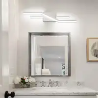 #ROVARD 24 Inch Dimmable Brushed Nickel LED Bathroom Light