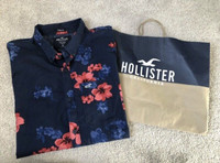 Hollister - Guys - Stretch Poplin Slim Fit Shirt - Size XL