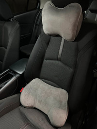 1 Set Memory Foam Neck Support Car Headrest & Lumbar Pillow